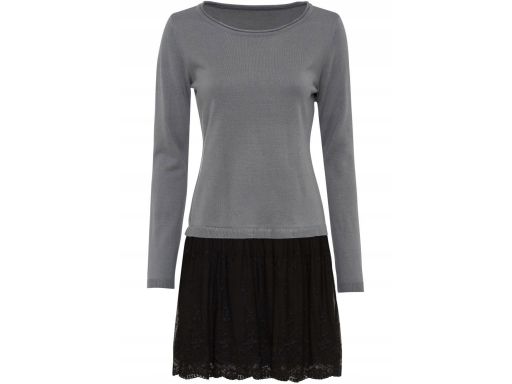 B.P.C sukienka dzianinowa 2w1z koronką r.32/34