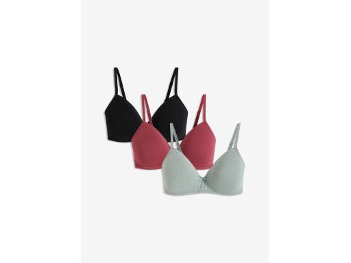 B.P.C 3-pak biustonoszy usztywnianych bawełnianych 80B.