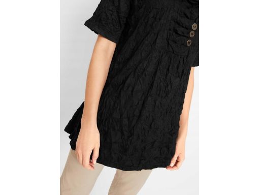 B.P.C pogięta bluzka z guzikami czarna r.40/42