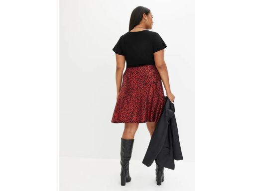 B.P.C sukienka 2w1 czarno-czerwona z cekinami 48/50.