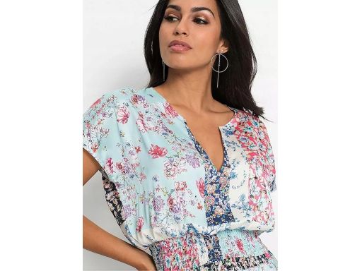 B.P.C sukienka midi satynowa asymetryczna z nadrukiem r.40