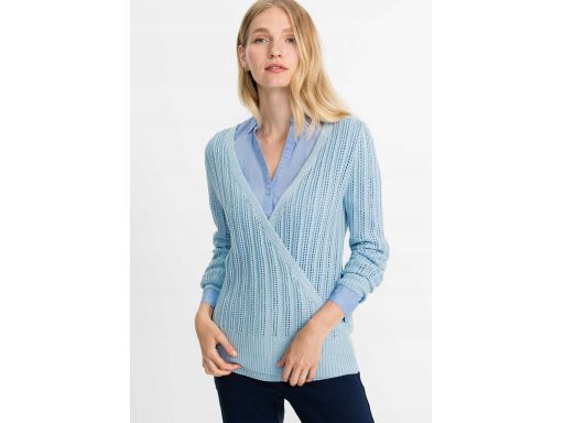 B.P.C niebieski sweter ażurowy ^36/38