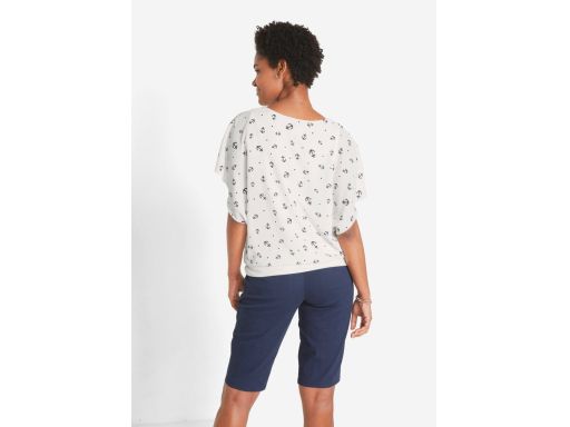 B.P.C bluzka biała 2w1 z nadrukiem kotwice ^42