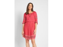 B.P.C sukienka fuksjowa wzorzysta boho r.42
