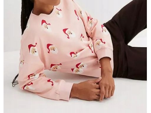 B.P.C bluza świąteczna różowa w mikołaje r.56/58