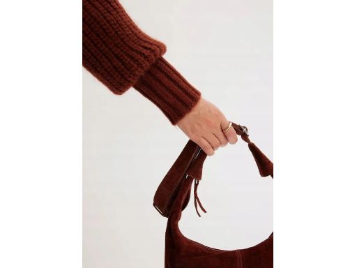 B.P.C sweter loose fit brązowy ze stójką r.44/46