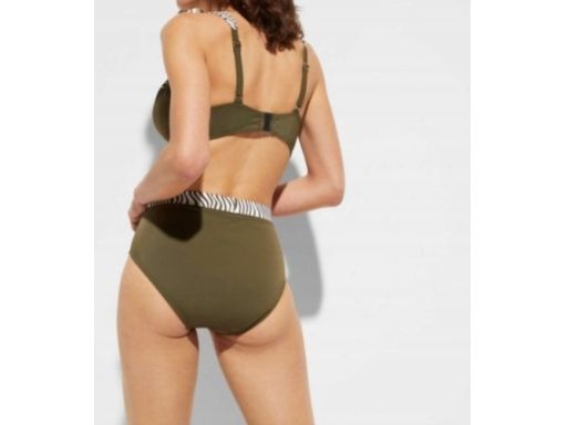 B.P.C bikini typu minimizer na fiszbinach khaki z figami 50 (100D).