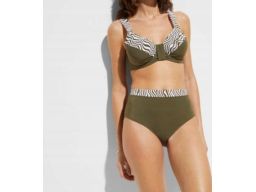 B.P.C bikini typu minimizer na fiszbinach khaki z figami 50 (100D).