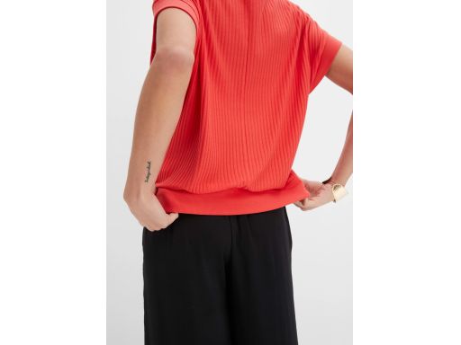 B.P.C bluzka prążkowana oversize czerwona ^48/50