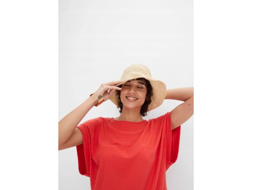 B.P.C bluzka prążkowana oversize czerwona ^48/50