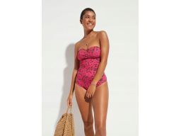 B.P.C kostium kąpielowy bandeau w kwiaty r.40