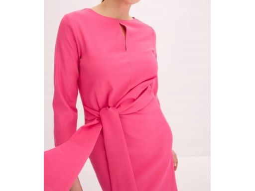 B.P.C sukienka różowa z przewiązaniem 50.