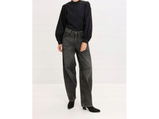 B.P.C bluzka koszulowa czarna ze stójką 52.