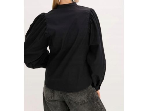 B.P.C bluzka koszulowa czarna ze stójką 52.