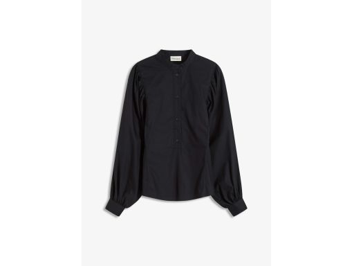 B.P.C bluzka koszulowa czarna ze stójką 52.