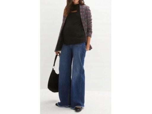 B.P.C bluzka ciążowa czarna ze stójka i wycięciem w dekolcie ^40/42