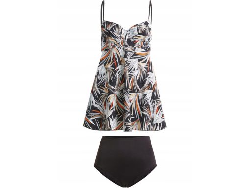 B.P.C tankini czarne we wzory na fiszbinach r.42(80E)