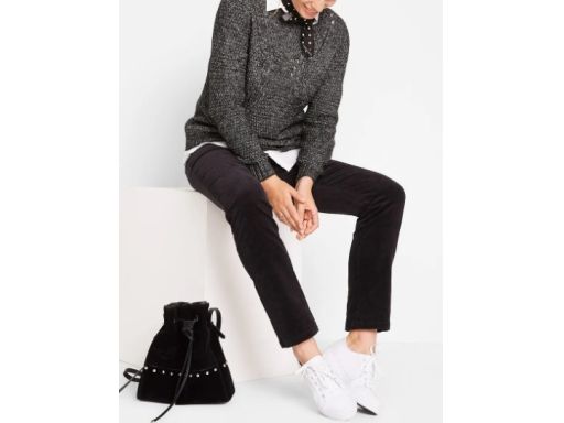 B.P.C spodnie sztruksowe czarne r.48