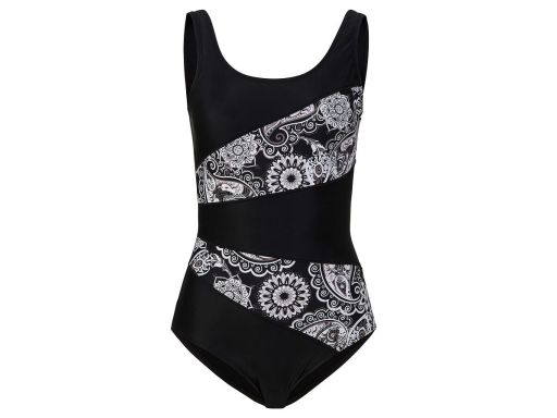 B.P.C kostium jednoczęściowy czarny ze wzorem modelujący r.38