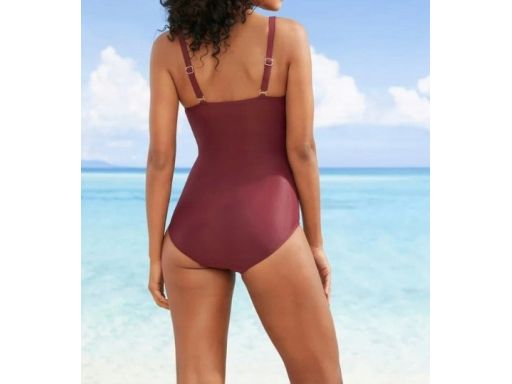 B.P.C kostium kąpielowy modelujący klasyczny ciemny fiolet 42.