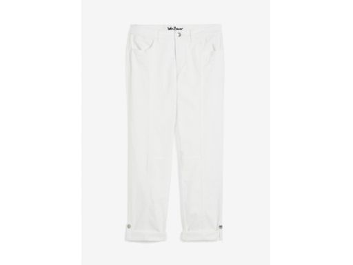B.P.C białe spodnie damskie ze stretchem ^40