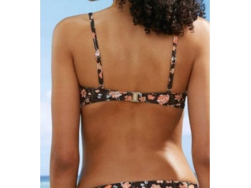 B.P.C czarne bikini w kwiatki usztywniane miseczki 38 75E