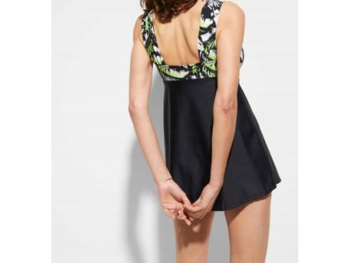 B.P.C sukienka kąpielowa czarna we wzorki 58.