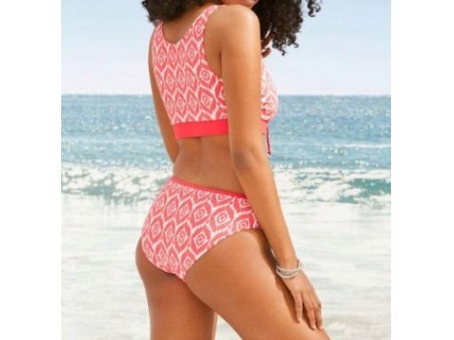 B.P.C neonowe bikini bustier z figami we wzory 38.
