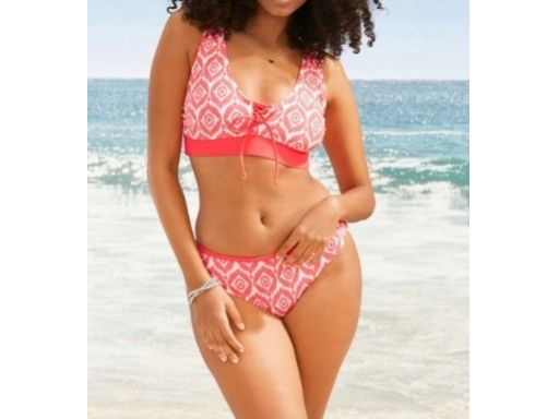 B.P.C neonowe bikini bustier z figami we wzory 38.