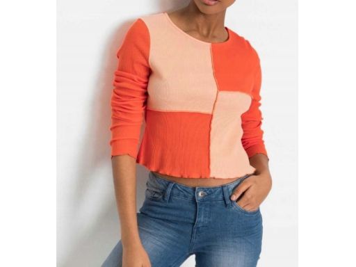 B.P.C bluzka patchworkowa prążek 44/46.