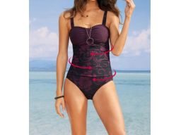 B.P.C kostium kąpielowy we wzory z marszczeniem 40.