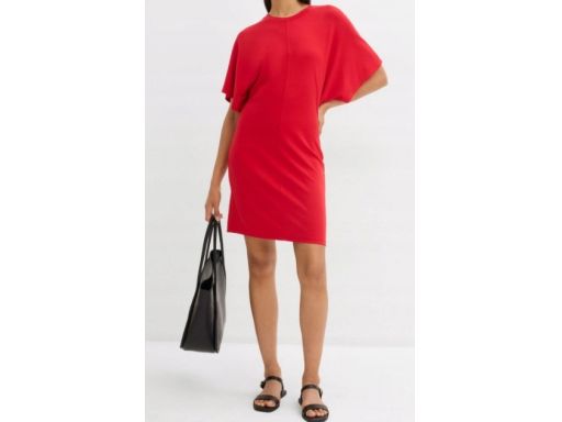 B.P.C sukienka shirtowa czerwona dopasowana ^38