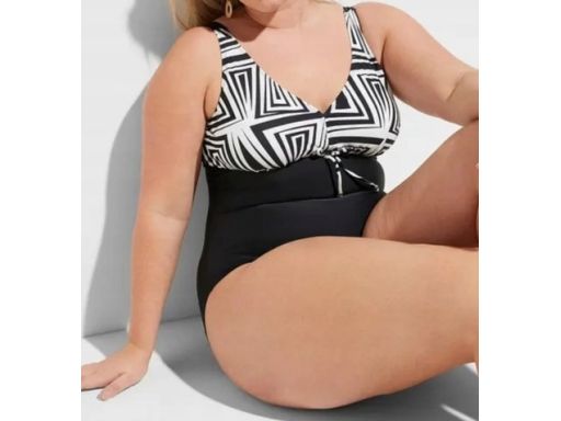 B.P.C kostium jednoczęściowy ze wzorem i wiązaniem 40.