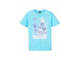 B.P.C t-shirt męski niebieski z nadrukiem 60/62, XXL