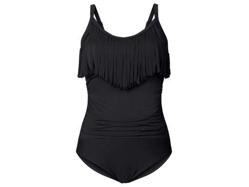 B.P.C kostium jednoczęściowy czarny z frędzlami 50.