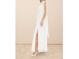 B.P.C suknia ślubna z delikatnego szyfonu z koronką 40.