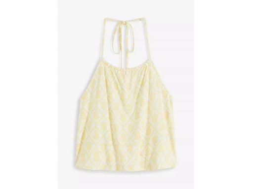 B.P.C bluzka top letnia odkryte plecy żółto-biała ^40/42