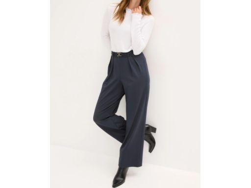 B.P.C. spodnie dżersejowe granatowa szarość r.36/38