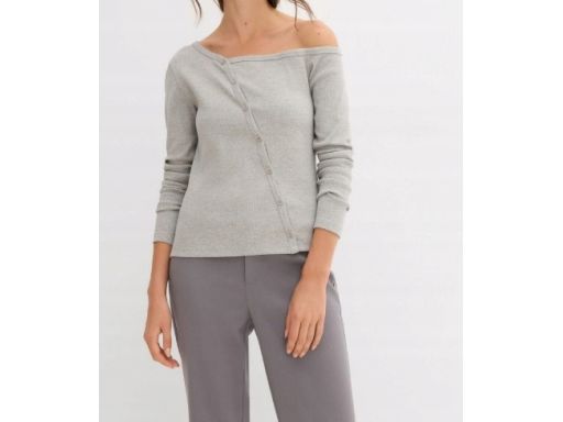 B.P.C bluzka z odkrytym ramionem szara na guziki r.40/42