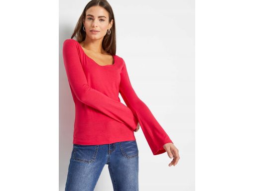 B.P.C malinowa bluzka z dekoltem serce 44/46.