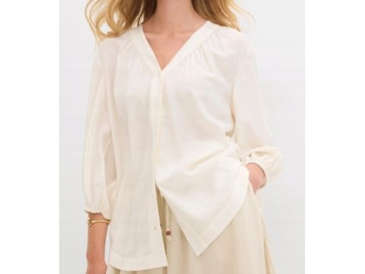 B.P.C bluzka koszulowa ecru na guziki r.36