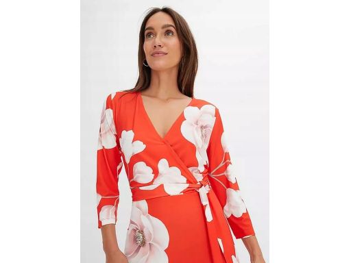 B.P.C asymetryczna sukienka w kwiaty r.40/42