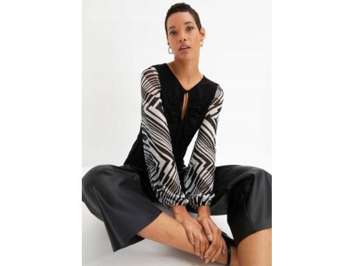 B.P.C bluzka siateczkowe wzorzyste rękawy r.32/34