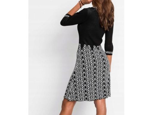 B.P.C dzianinowa sukienka ze wzorem 36/38.