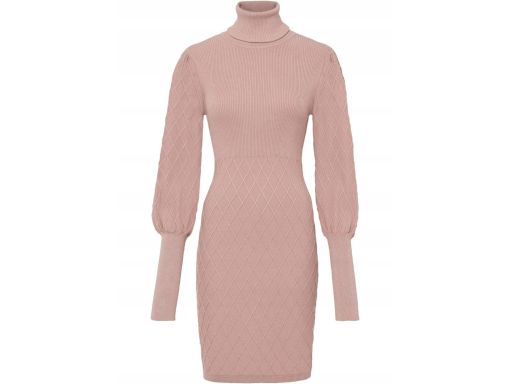 B.P.C sukienka dzianinowa pudrowy róż ^32/34