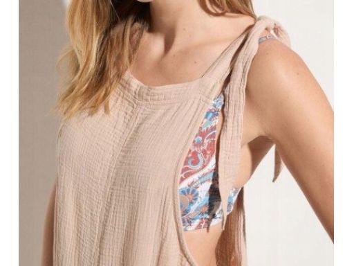 B.P.C kombinezon plażowy muślinowy beżowy 44.