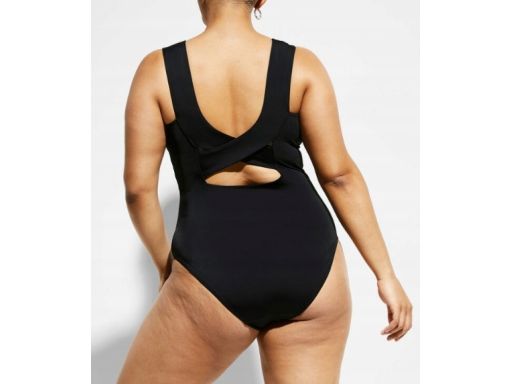 B.P.C modelujący kostium kąpielowy shape czarny z paskami na plecach 4