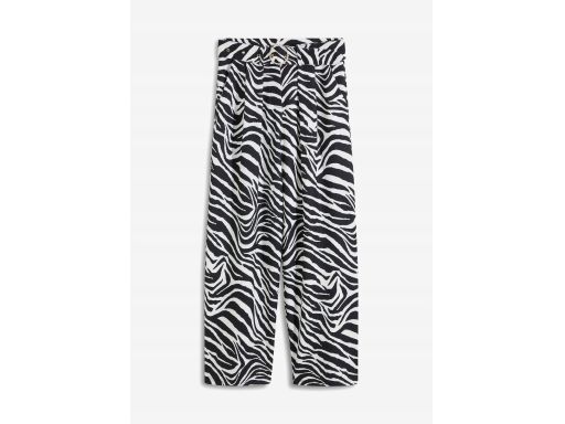 B.P.C spodnie kuloty biało-czarne zebra eleganckie ^34