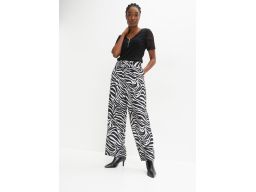 B.P.C spodnie kuloty biało-czarne zebra eleganckie ^34