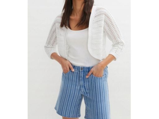 B.P.C sweter narzutka ażurowe bolerko dzianinowe 48/50.